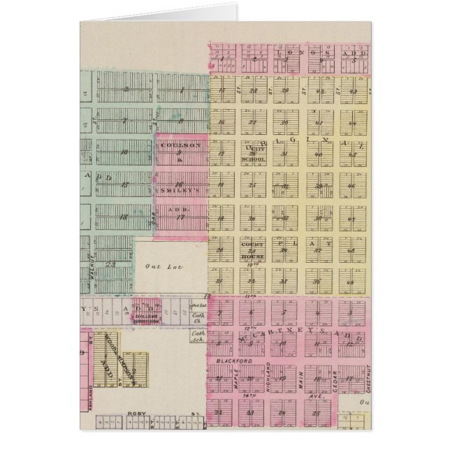 Cartão Ashland, Condado de Clark, Kansas (Frente)