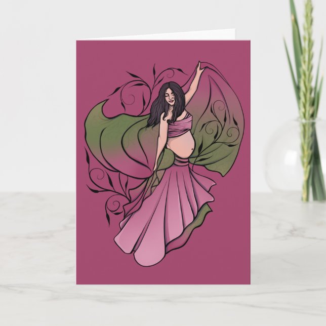 Cartão Ashley enceinte belly dance (Frente)