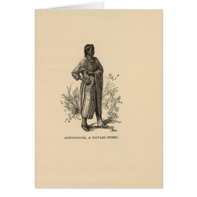 Cartão Ashtishkee, Chefe Navajo (Frente)