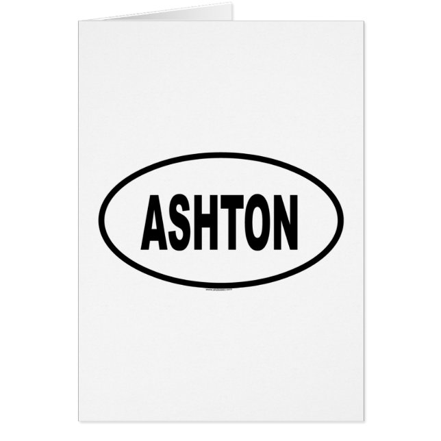 CARTÃO ASHTON (Frente)