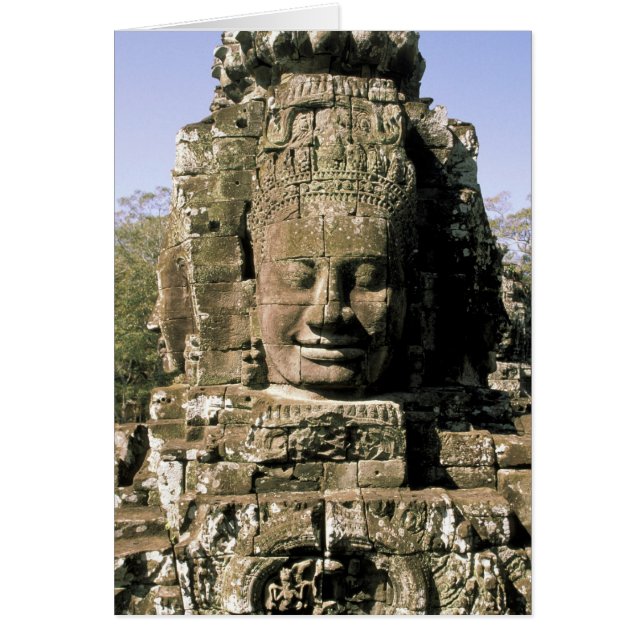 Cartão Ásia, Camboja, Siem Reap. Angkor Thom, cabeças de (Frente)