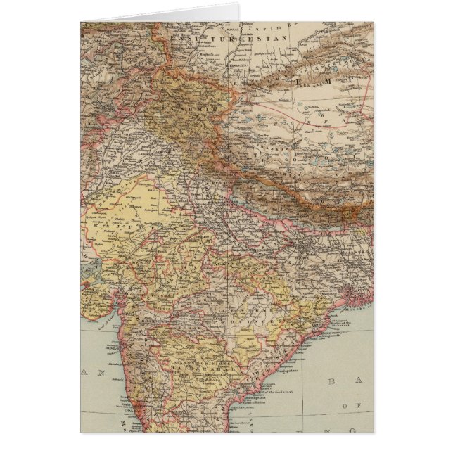 Cartão Ásia Central, Índia (Frente)