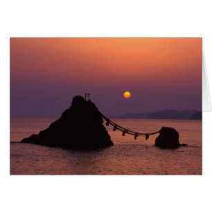 Cartão Ásia, Japão, Mie, Futamigaura ao amanhecer