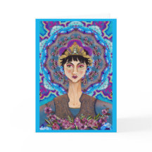 Asian Buddhist Goddess Empress Luz Blank Card