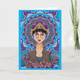 Cartão Asian Buddhist Goddess Empress Luz Blank Card