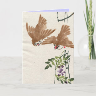 Cartão Asian Inspired Vintage Cards - Little Birds