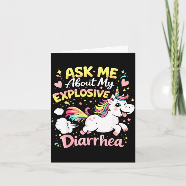 Cartão Ask about explosive diarrhea funny poop meme (Frente)