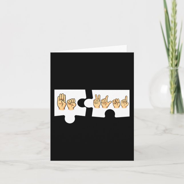 Cartão ASL Alphabet American Sing Language ASL Professor  (Frente)