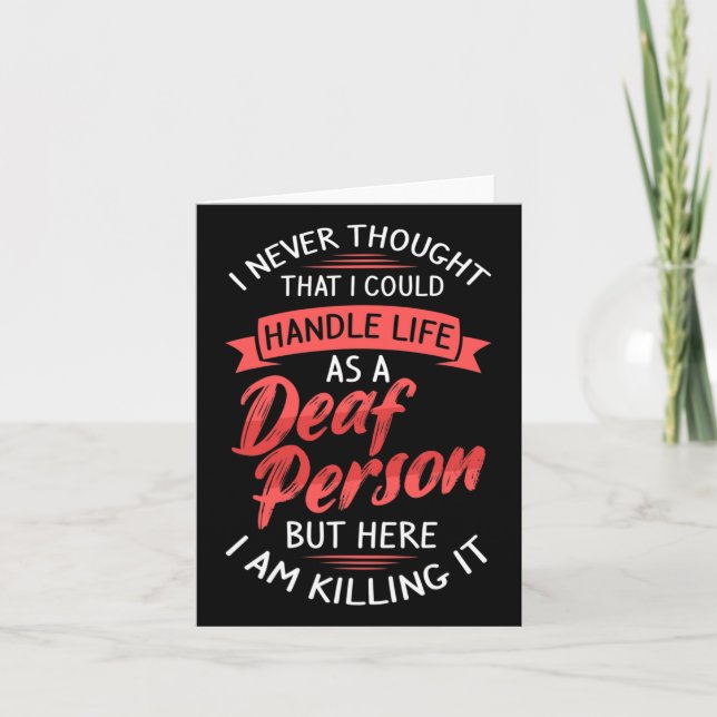 Cartão Asl Audição Perda De Consciência E Linguagem De Si (Frente)