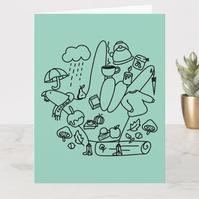 Cartão ASL ILY Thanks – Autumn Vibes  (Planta pequena)