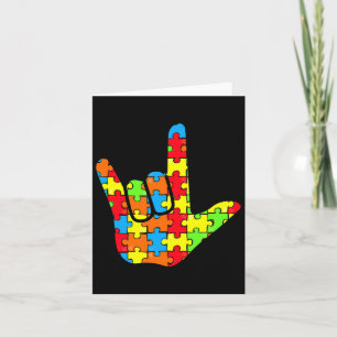 Cartão Asl Love Sign Language Autismo Dar Consciência