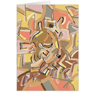 Cartão asno do cubist