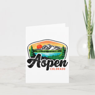 Cartão Aspen Colorado Co Esqui na Montanha Vintage 80s As