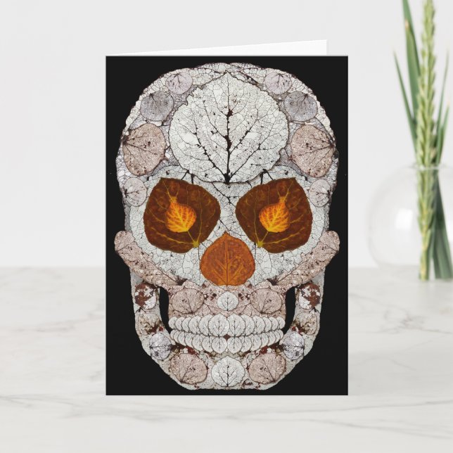 Cartão Aspen Leaf Skull 11 (Frente)
