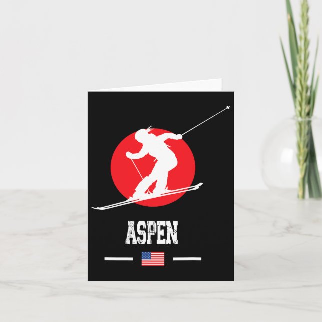 Cartão Aspen Usa Ski Resort Rocky Mountain American Skii (Frente)