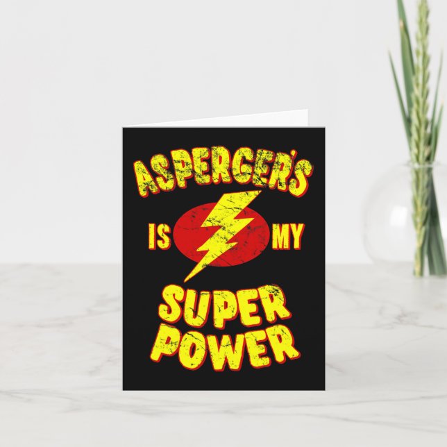 Cartão Asperger é meu super poder (Frente)