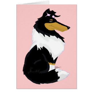 cartão áspero dos desenhos animados do Collie da