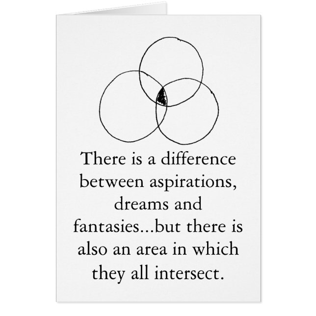 Cartão Aspirações, sonhos e fantasia (Frente)