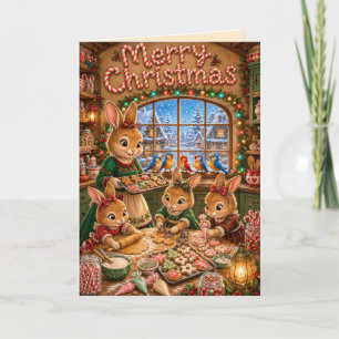 Cartão Assar Biscoitos de Natal em Moonberry Hollow