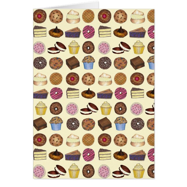 Cartão Assar Venda Cupcake Brownie Pie Cake Bake (Frente)