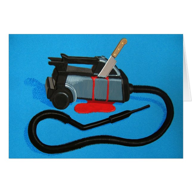 Cartão Assassinato do vácuo (com texto) (Frente horizontal)