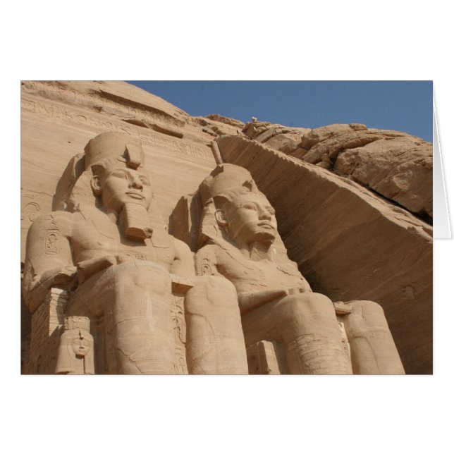 Cartão assentos de simbel abu (Frente Horizontal)
