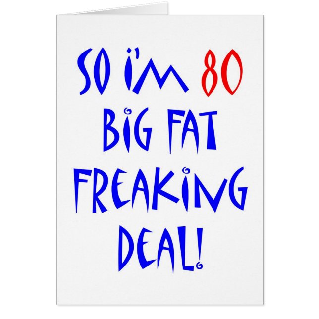 Cartão Assim eu sou 80… (Frente)