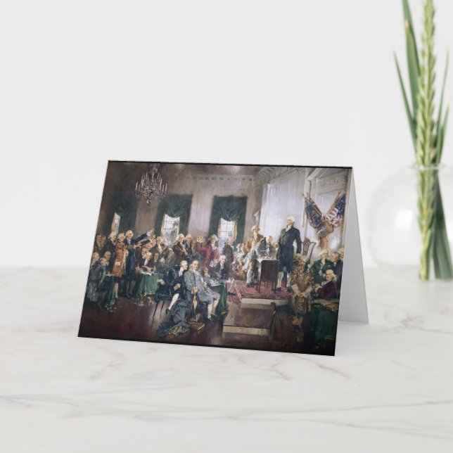 Cartão Assinatura da Constituição dos EUA por Christy (Frente)