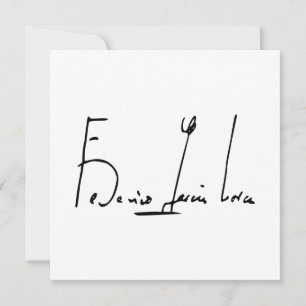 Cartão Assinatura Federico García Lorca