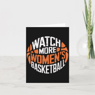 Cartão Assista Mais Basquete Feminino Motivacional Ousado