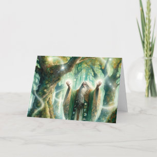 Cartão Assistente Casts Protection Spell "Feliz Aniversár