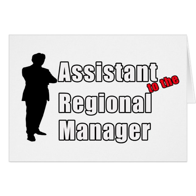 Cartão Assistente engraçado ao gerente regional (Frente Horizontal)