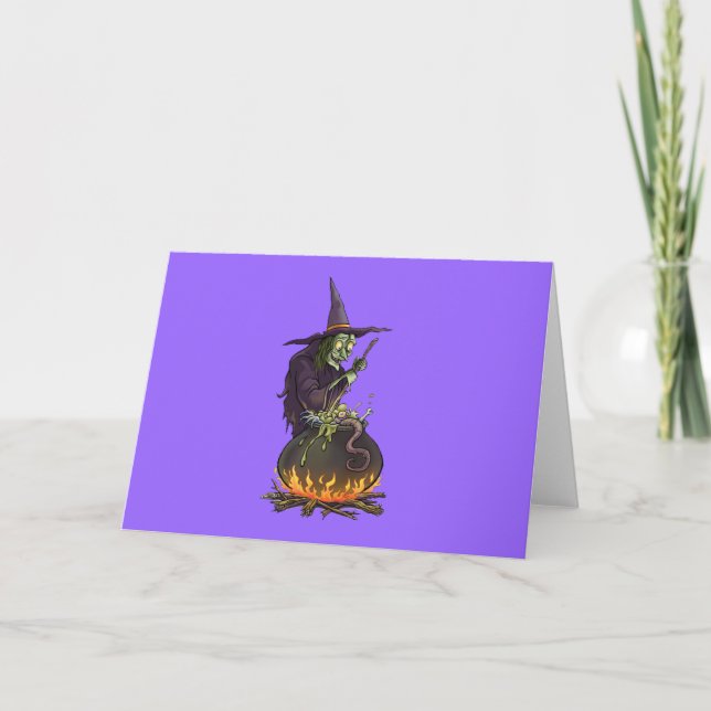Cartão Assistente Halloween Hexe (Frente)