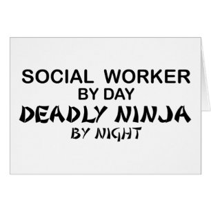 Cartão Assistente social Ninja mortal