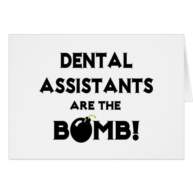 Cartão Assistentes Dentários São A Bomba! (Frente Horizontal)