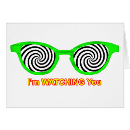 Cartão Assistindo Hypnotize Óculos De Sol Escarem Verde O