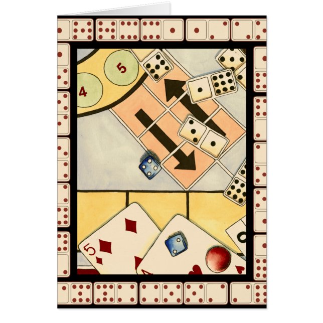 Cartão Assórdio Embrulhado de Jogos de Oportunidade (Frente)