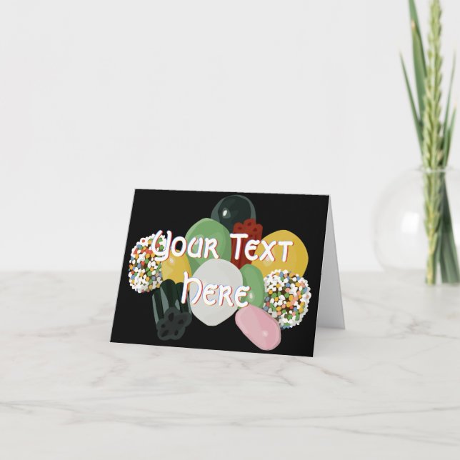 Cartão Assorted Candies Greeting Card (Frente)