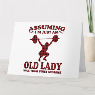 Cartão Assumindo que sou apenas uma senhora velha