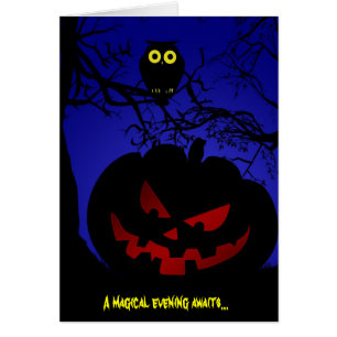 Cartão Assustador do Dia das Bruxas