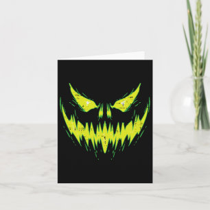 Cartão Assustador Pumpkin Jack O Lanterna Face Homens do