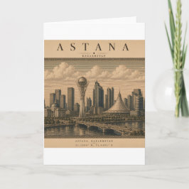 Cartão Astana | Vintage Travel City Design