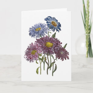 Cartão Asters Watercolor Consiga Bem Em Breve