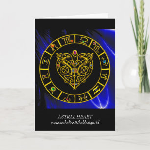 Cartão ASTRAL HEART Zodíaco Aniversário
