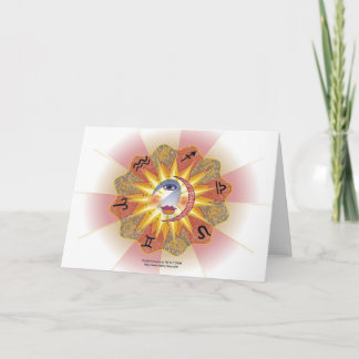 Cartão Astrologia e Saudações Espirituosas