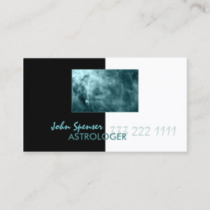 Cartão Astrologico Azul Metafísico Cosmos Galáxia
