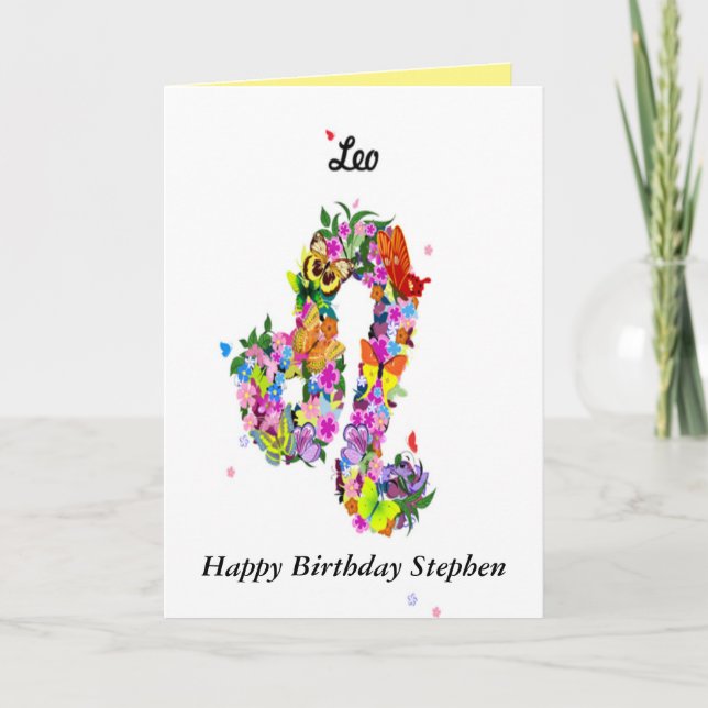 Cartão Astrology Birthday Card (Frente)