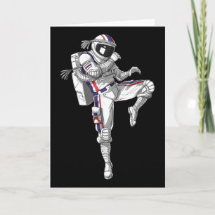 Cartão Astronaut Muay Thai Boxe Caratê Kickboxing Marti