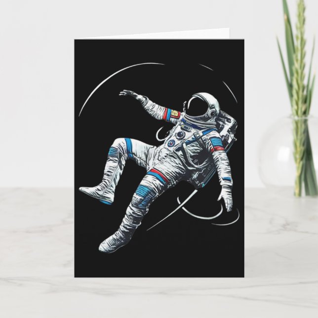 Cartão Astronaut Muay Thai Boxe Karatê Kickboxing Marti (Frente)