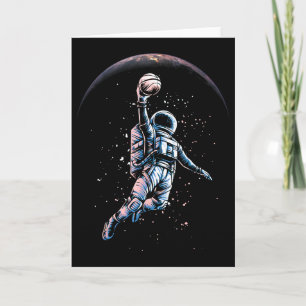 Cartão Astronaut Slam Dunk Espaço Camiseta Sketll Amante